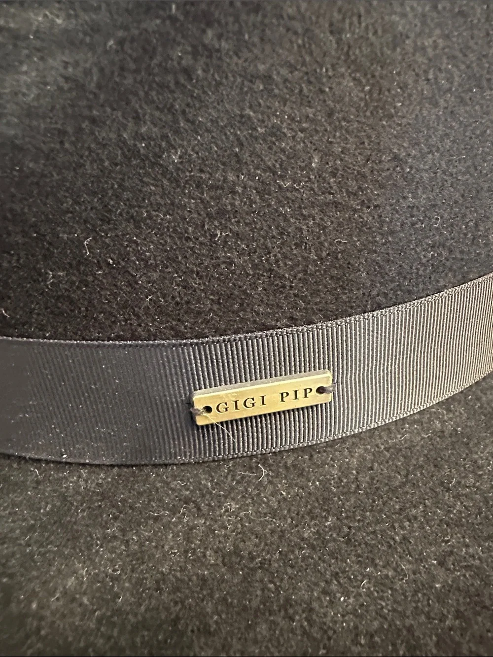 GIGI PIP Black Wide Brim Fedora Hat